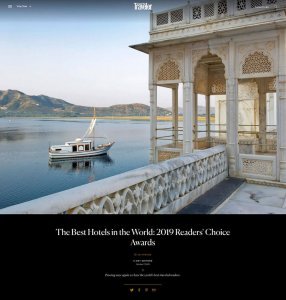 The Best Hotels In The World 2019 Readers' Choice Awards Condé Nast Traveler